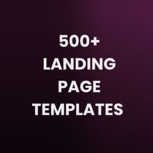 500+ LANDING PAGE TEMPLATES