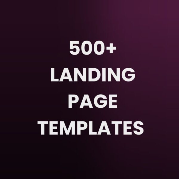500+ LANDING PAGE TEMPLATES